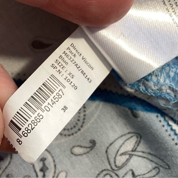 DeFacto Viscose Bandana Mushroom Print Lightweight Button Down Blouse, XSmall - Picture 4 of 12